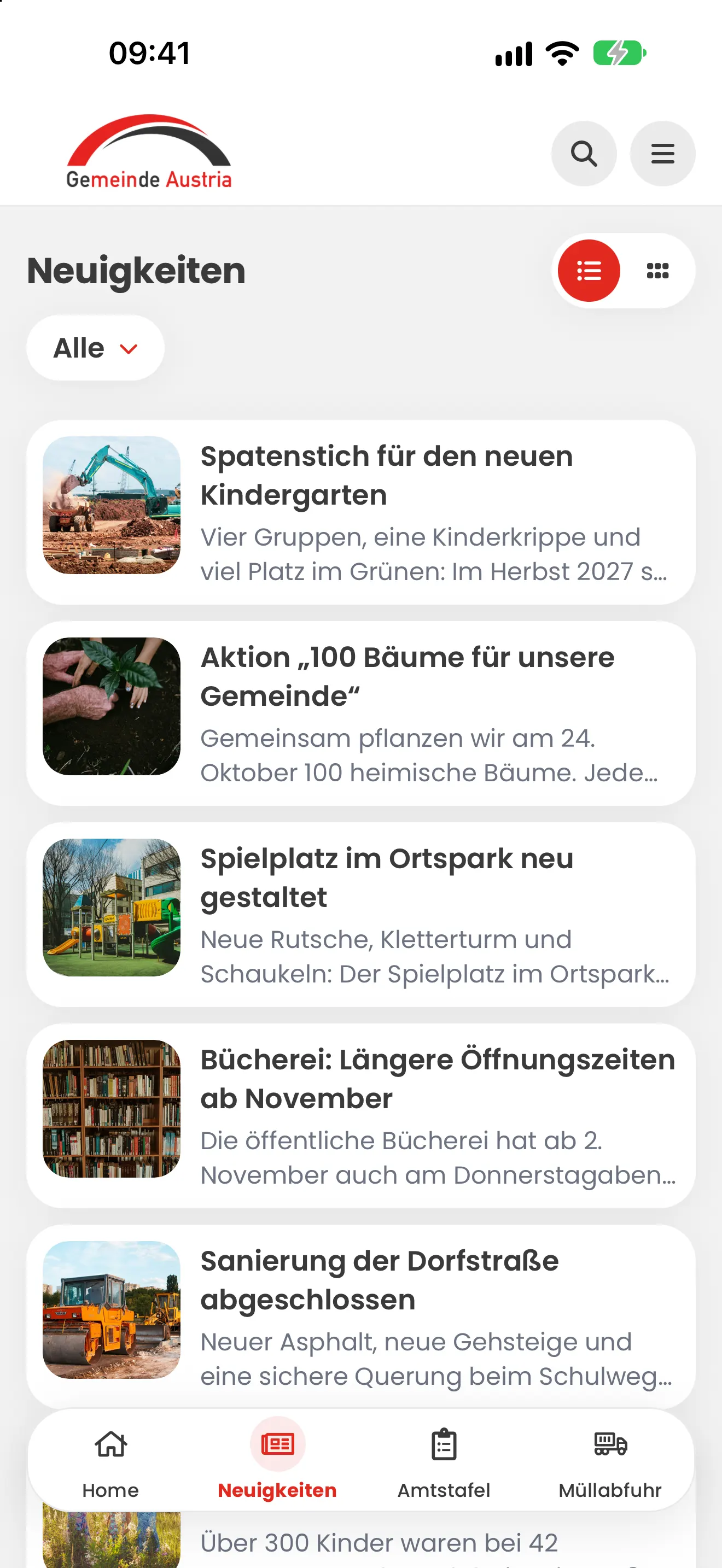 Gemeinde Austria App: Neuigkeiten